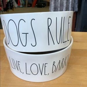 Large Rae Dunn Dog Bowl- Dogs Rule